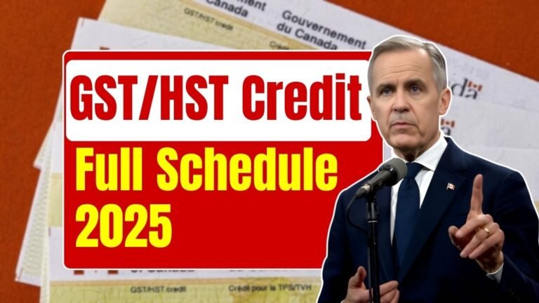 Canada’s GST/HST Credit Full Schedule 2025